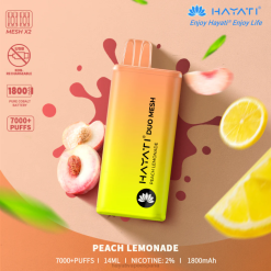 Hayati Duo Mesh desechable 20XX175 - Hayati Vape Review limonada de durazno