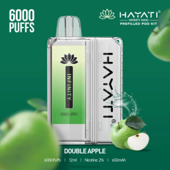 Hayati Infinity 6000 kits de cápsulas 20XX146 - Hayati Flavour List manzana doble
