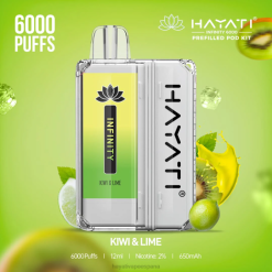 Hayati Infinity 6000 kits de cápsulas 20XX152 - Hayati Vape Flavours kiwi y lima