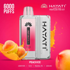 Hayati Infinity 6000 kits de cápsulas 20XX155 - Hayati Vape Review hielo de durazno