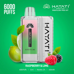 Hayati Infinity 6000 kits de cápsulas 20XX157 - Hayati Flavour Vapes frambuesa y lima
