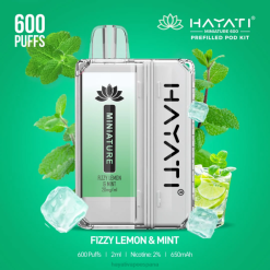 Hayati Miniature kits de 600 cápsulas 20XX33 - Hayati Vape Liquid limón y menta gaseosos