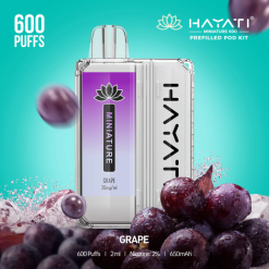 Hayati Miniature kits de 600 cápsulas 20XX36 - Hayati Flavour List uva