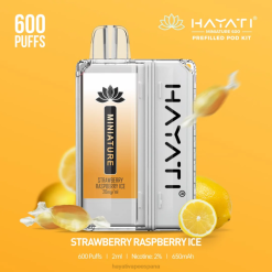 Hayati Miniature kits de 600 cápsulas 20XX47 - Hayati Flavour Vapes hielo de fresa y frambuesa