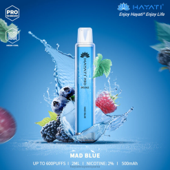 Hayati Pro Mini desechable 20XX15 - Hayati Vape Review azul loco