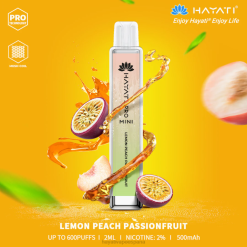 Hayati Pro Mini desechable 20XX28 - Hayati Flavours España maracuyá melocotón limón
