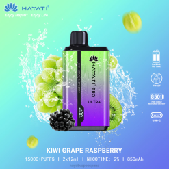 Hayati Pro Ultra desechables 15000 inhalaciones 20XX202 - Hayati Vape Flavours kiwi uva frambuesa