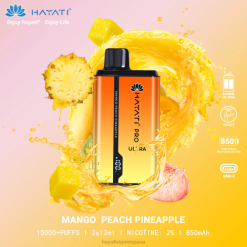 Hayati Pro Ultra desechables 15000 inhalaciones 20XX204 - Hayati Vape Near Me mango durazno piña