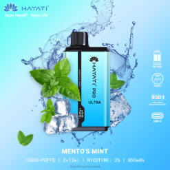 Hayati Pro Ultra desechables 15000 inhalaciones 20XX206 - Hayati Flavour List menta de mento