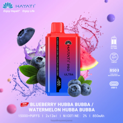 Hayati Pro Ultra desechables 15000 inhalaciones 20XX217 - Hayati Flavour Vapes arándano hubba bubba/sandía hubba bubba