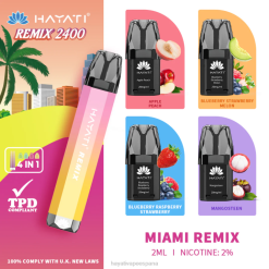 Hayati Remix sistema de cápsulas precargadas 2400 inhalaciones 20XX56 - Hayati Flavour List remezcla de miami