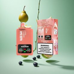 Razz Bar 40000 Caladas Helado de Arándano Azul con Pantalla de Energía